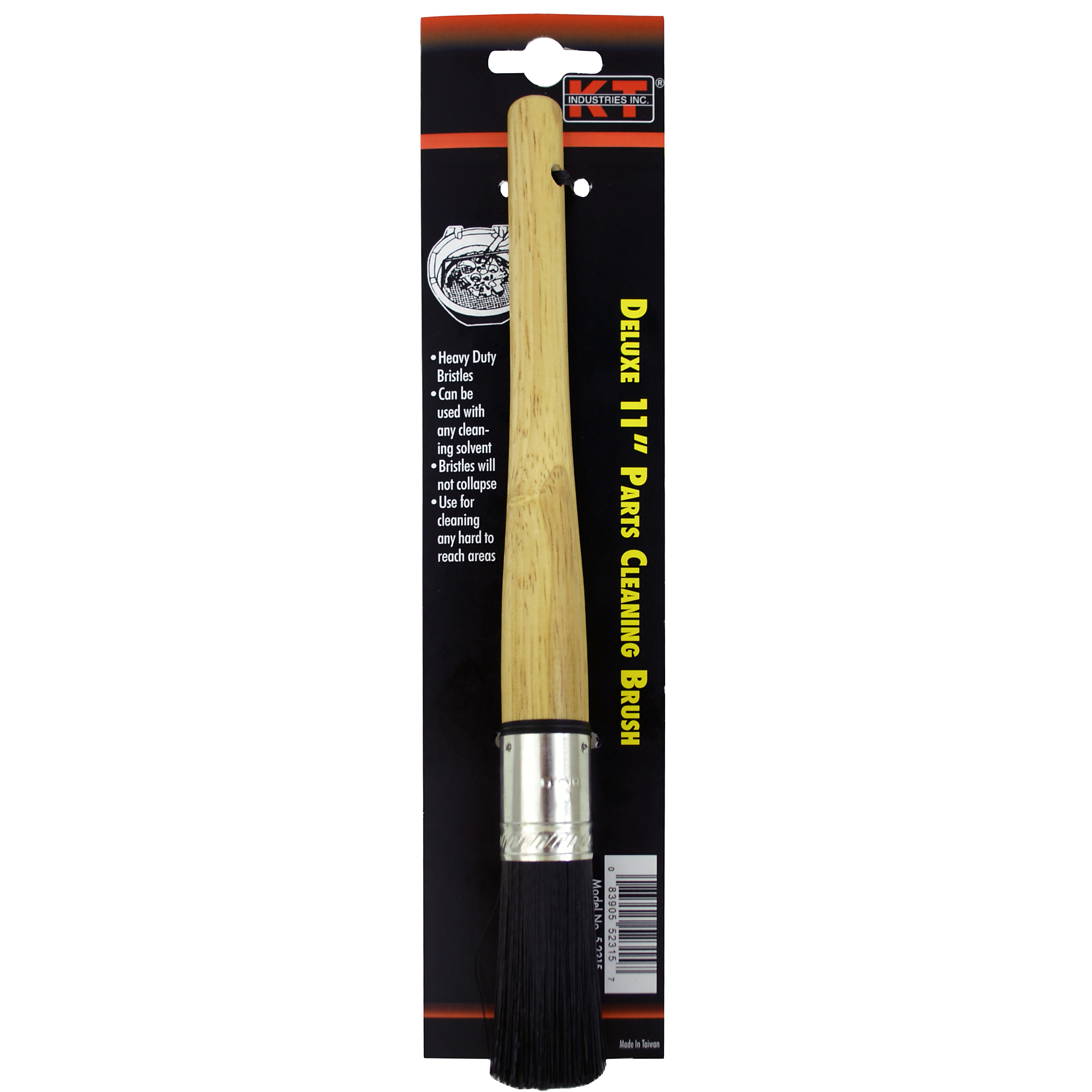 K-T Industries Deluxe Parts Cleaning Brush — Polypropylene Bristles, Model# 5-2315